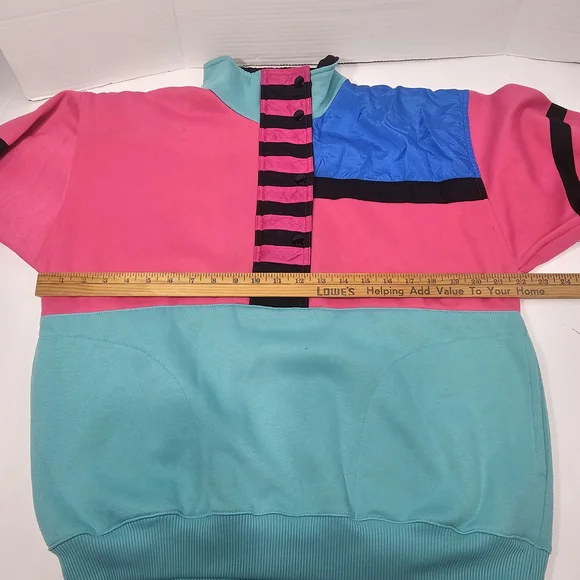 Bocoo Vintage 90s Women's Half Zip Windbreaker Sweater/Jacket Sz M Pullover - Picture 8 of 9